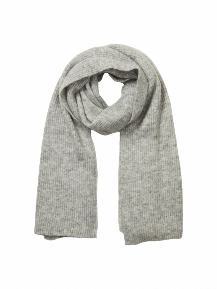 SlfMaline knit scarf Light Grey Mela
