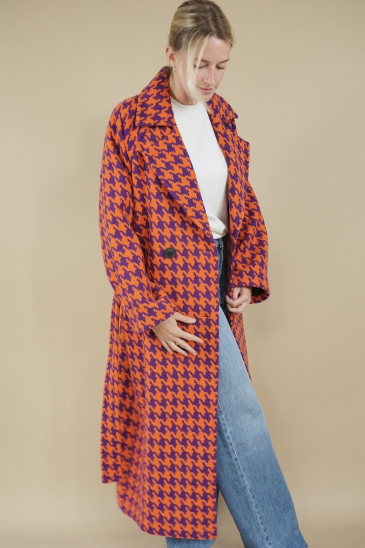 Ianna IW bold Coat Multi Colour