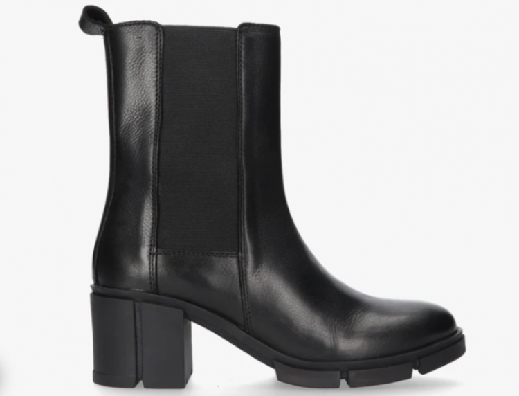 Romy heel leather chelsea boot Black