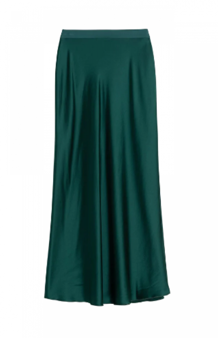 Hana satin skirt  emerald green