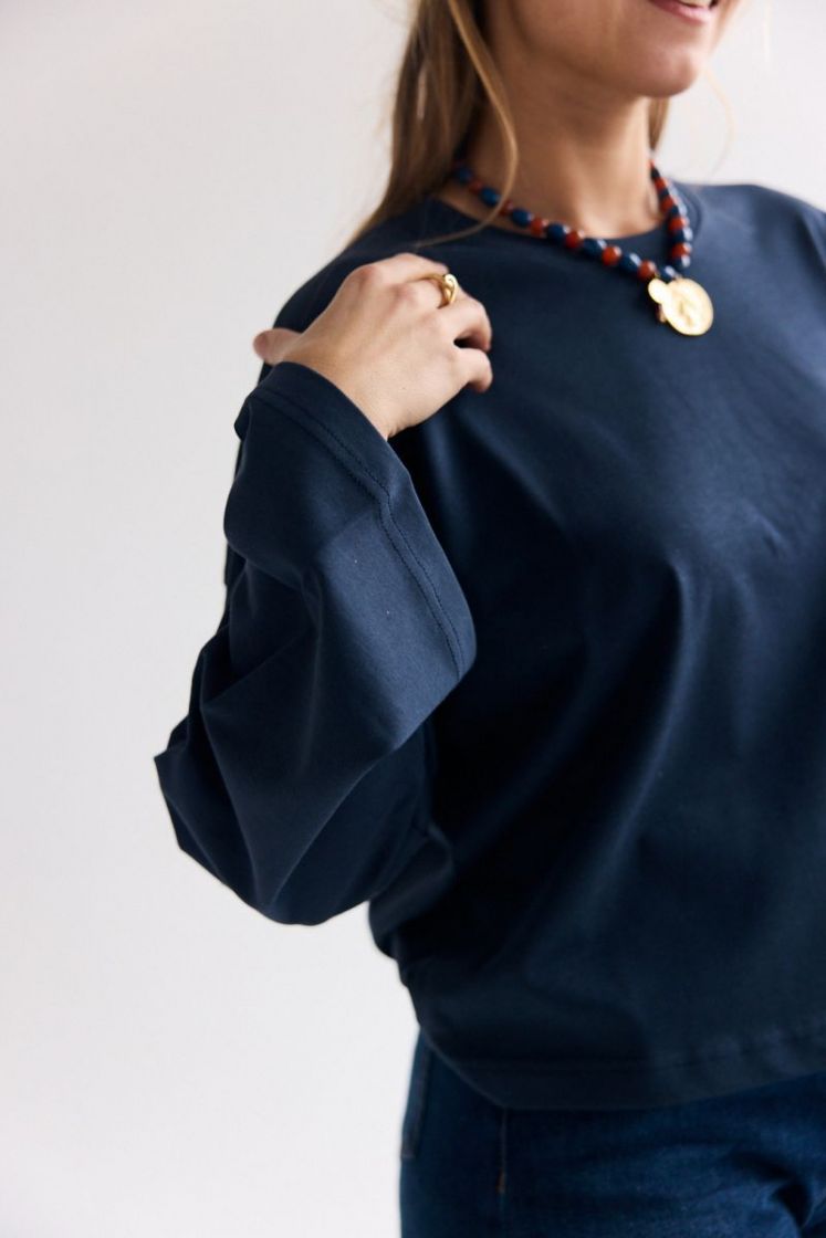 Aline LS t-shirt Navy