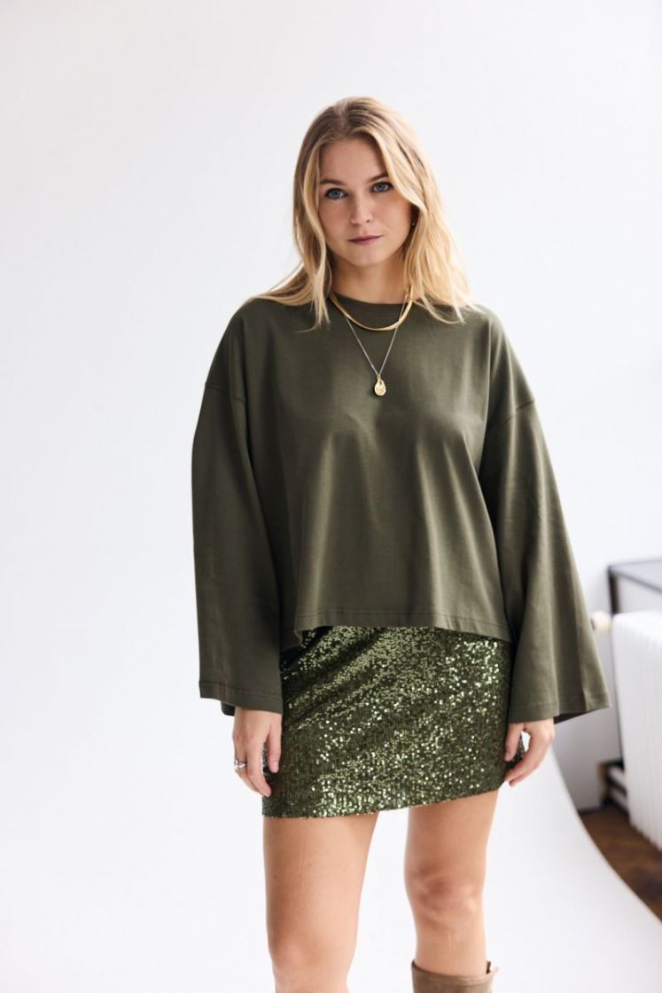 Aline LS t-shirt Khaki