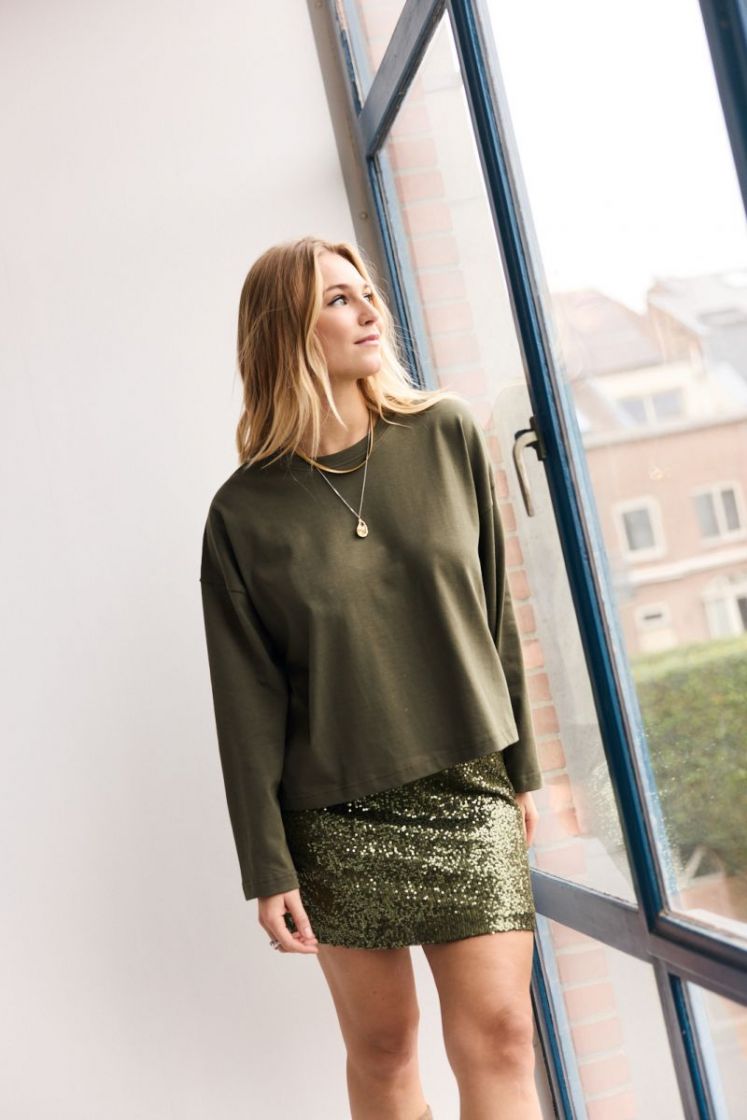 Aline LS t-shirt Khaki