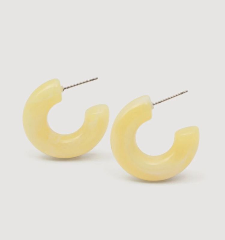 Melany Resin Earring Set Yellow