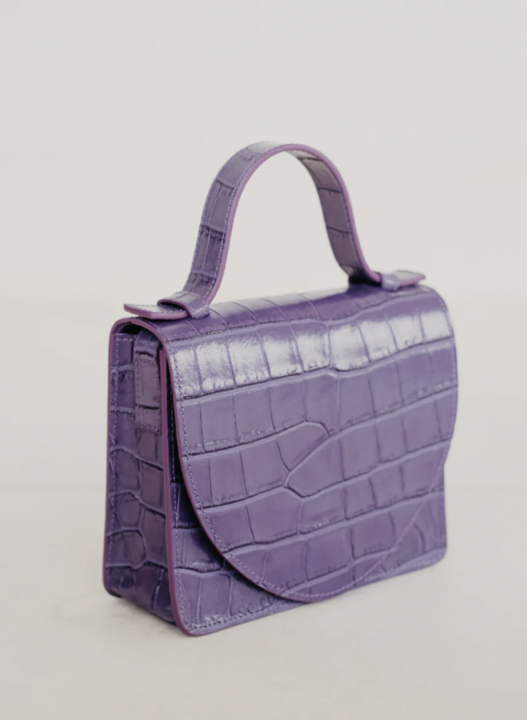 Micro Briefcase lavender croco