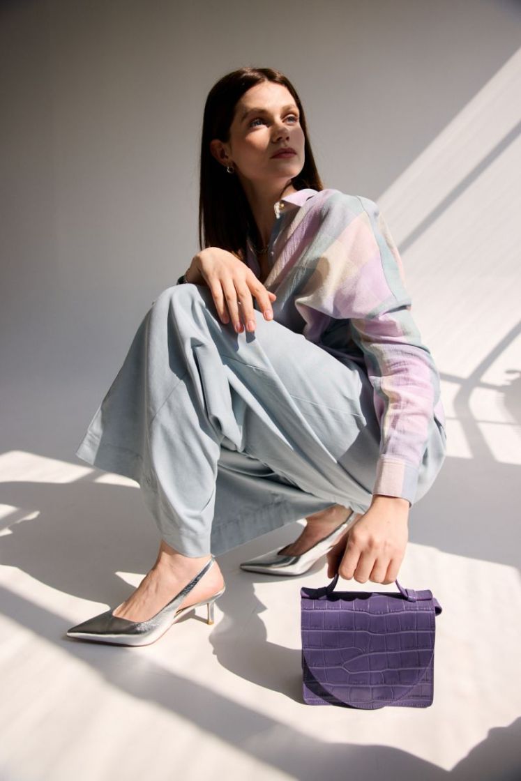 Micro Briefcase lavender croco