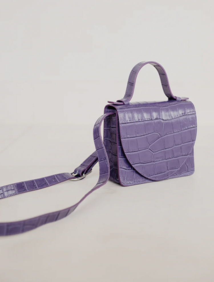 Micro Briefcase lavender croco