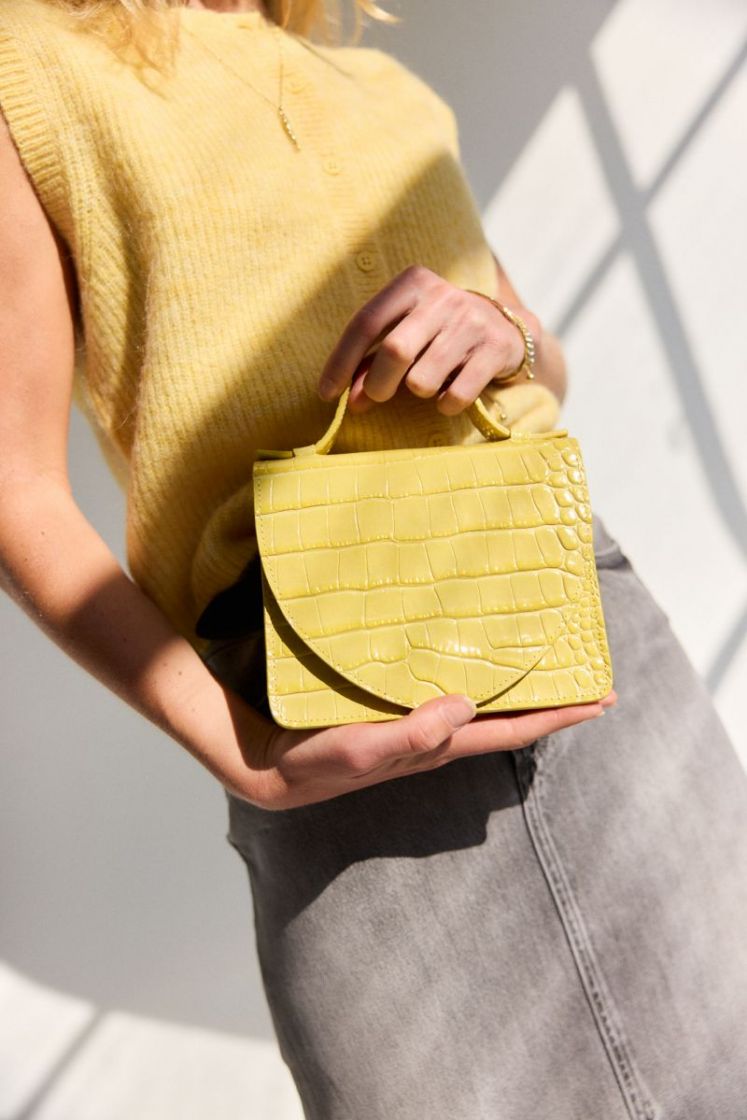 Micro Briefcase limon croco