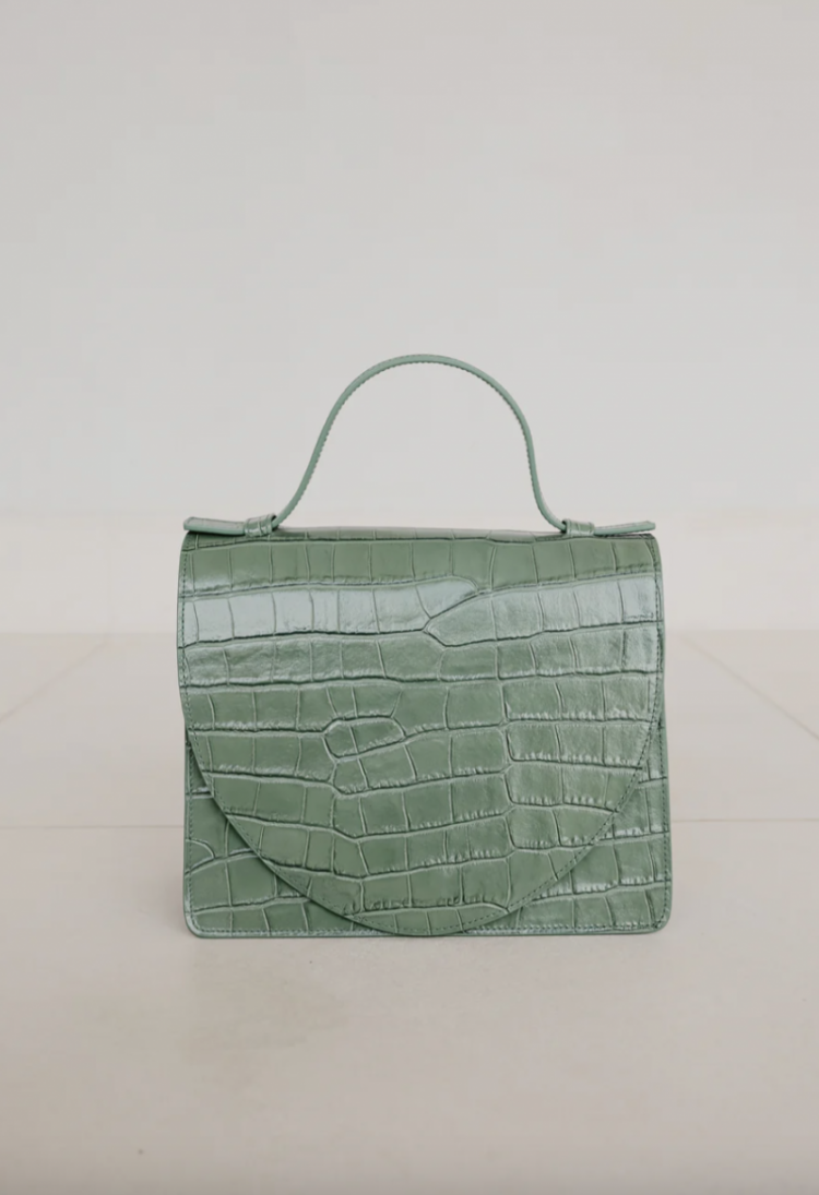 Mini Briefcase  Olive Croco