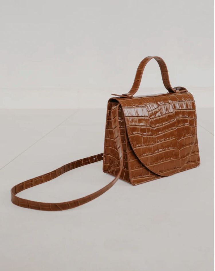 Mini Briefcase  New Cognac croc