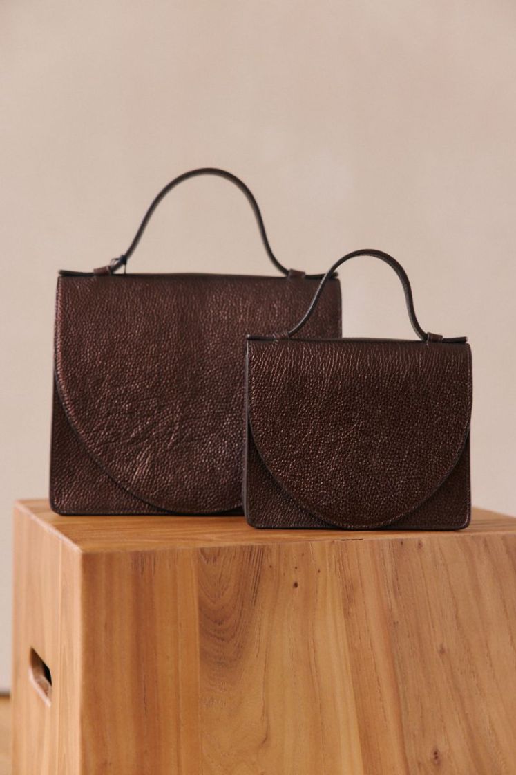 Mini Briefcase  Chocolate Shimm