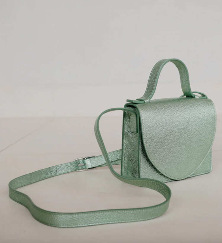 Micro Briefcase Green Shimmer