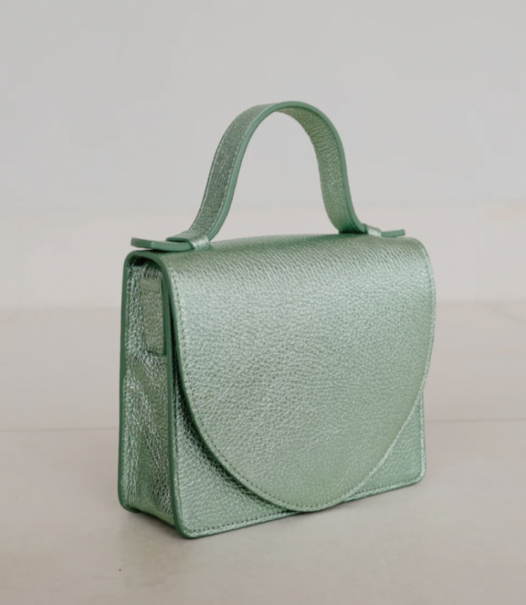 Micro Briefcase Green Shimmer