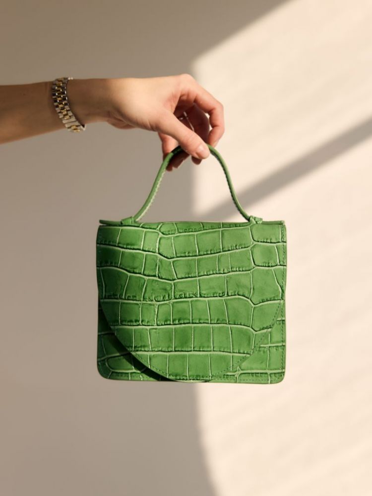 Micro Briefcase  grass croco