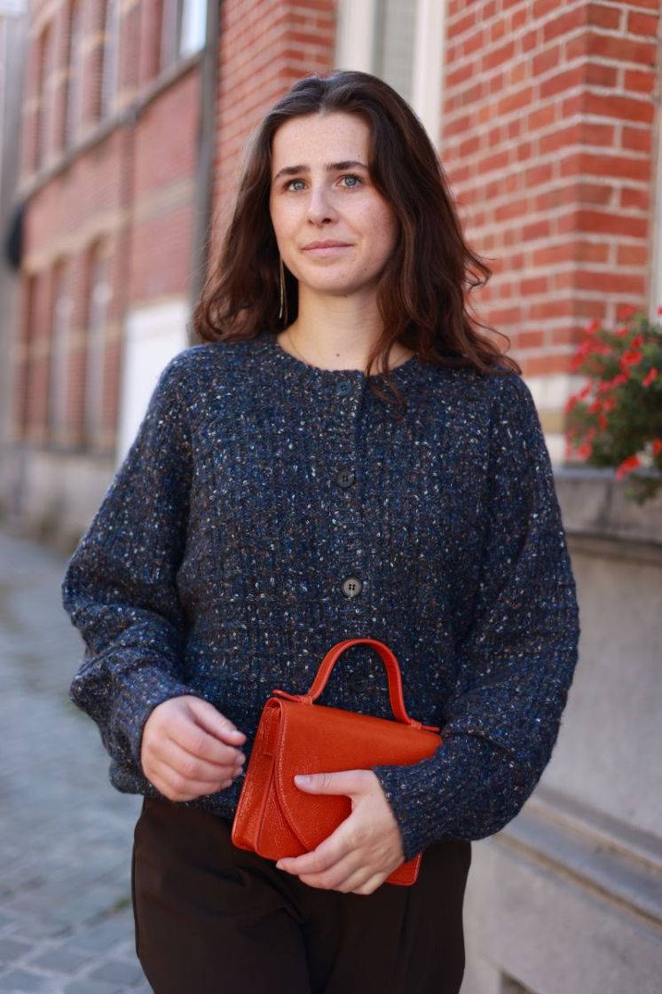 Micro Briefcase  Coral stone