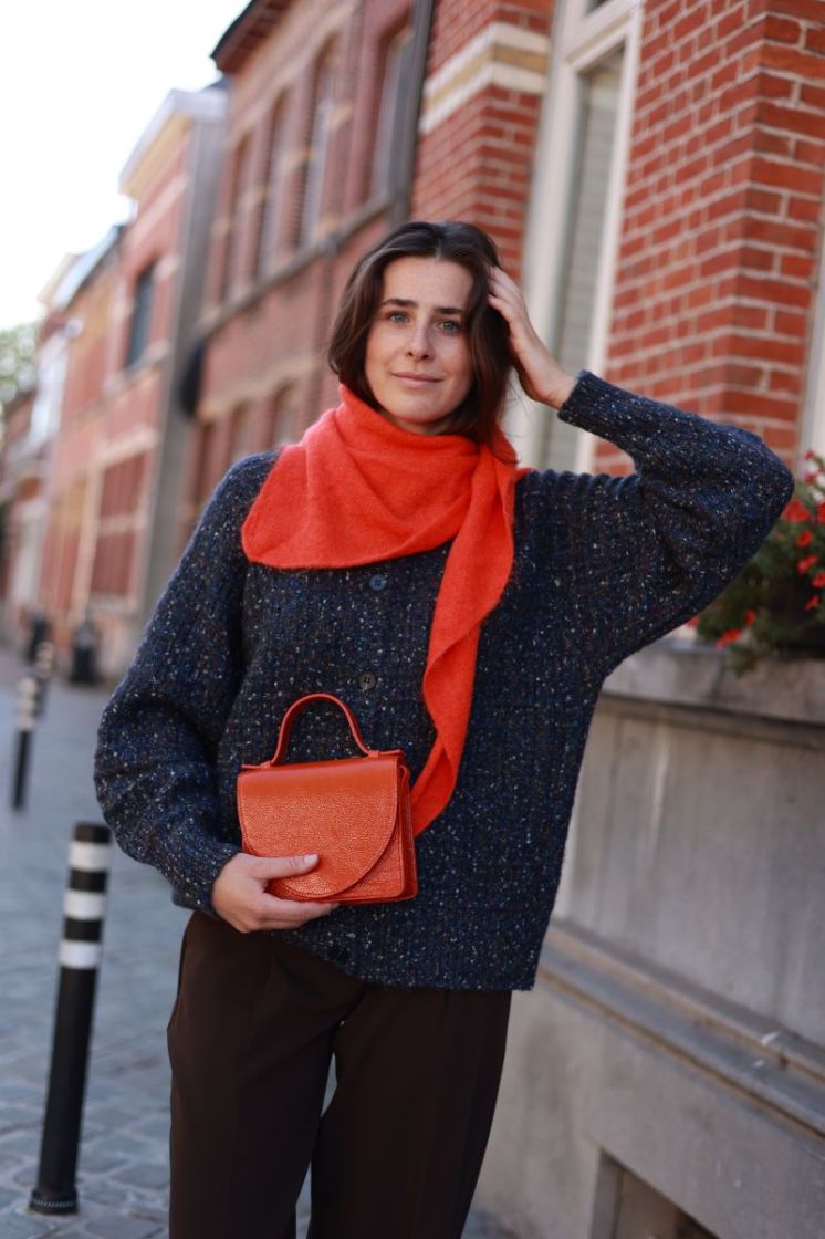 Micro Briefcase  Coral stone