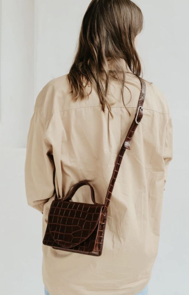 Micro Briefcase  Chocolat Croco