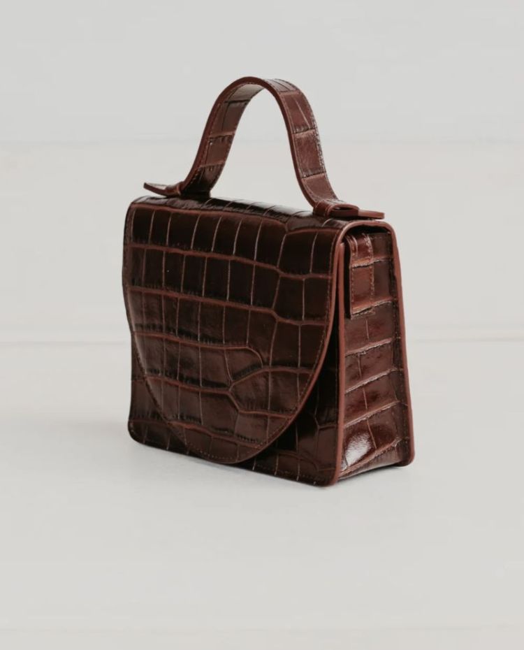 Micro Briefcase  Chocolat Croco