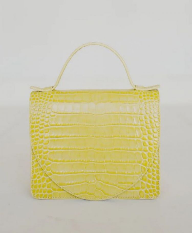 Mini briefcase  Lime Croco