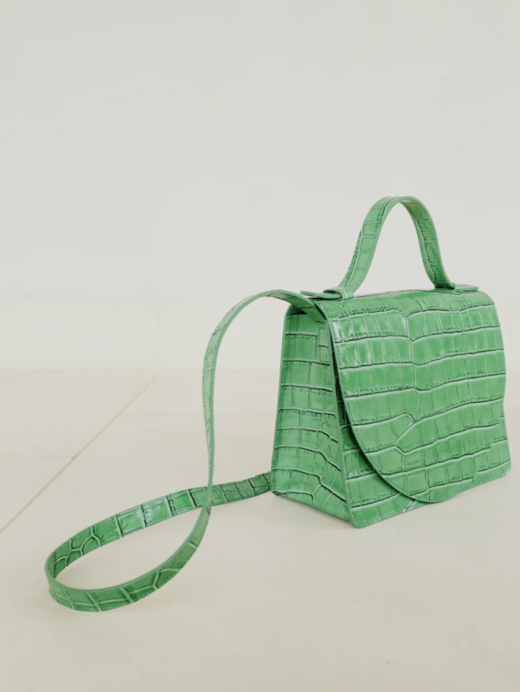 Mini briefcase  grass croco