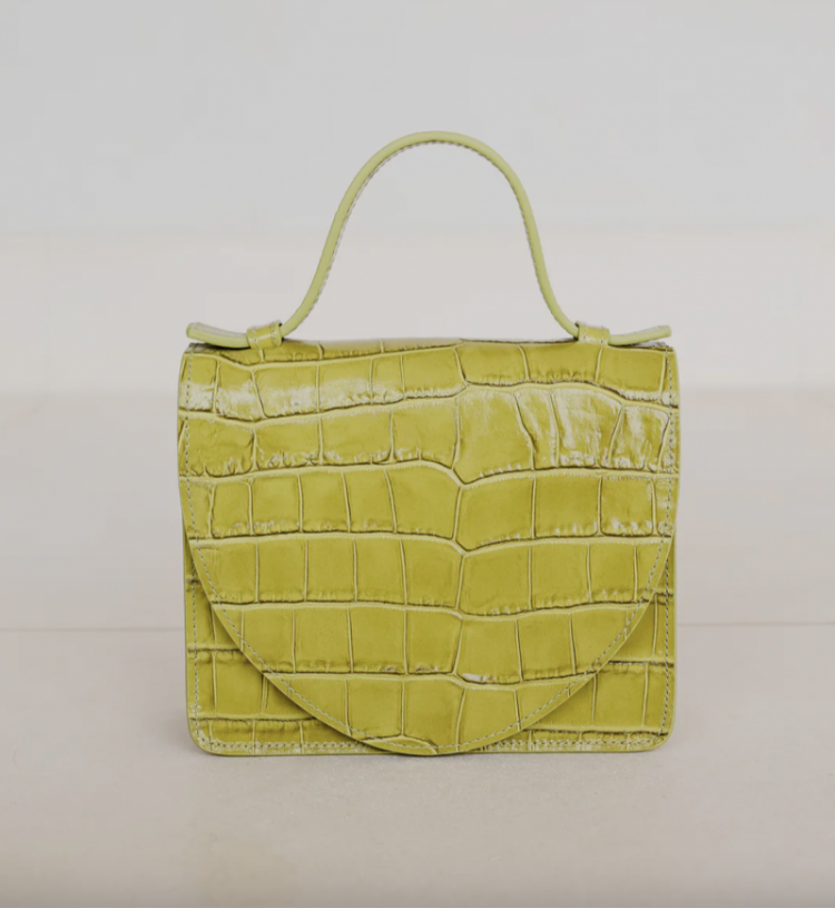 Micro Briefcase Lime Croco