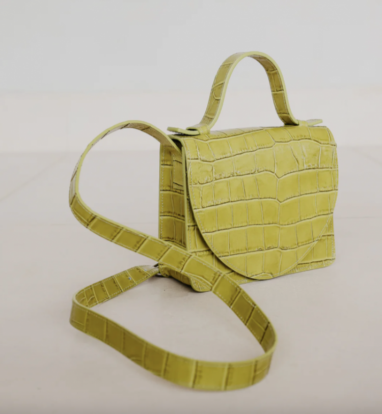 Micro Briefcase Lime Croco