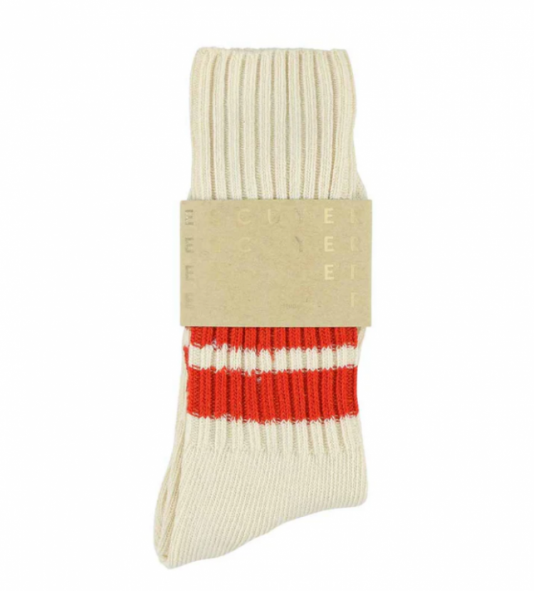 Crew Stripes Socks Ecru/Orange