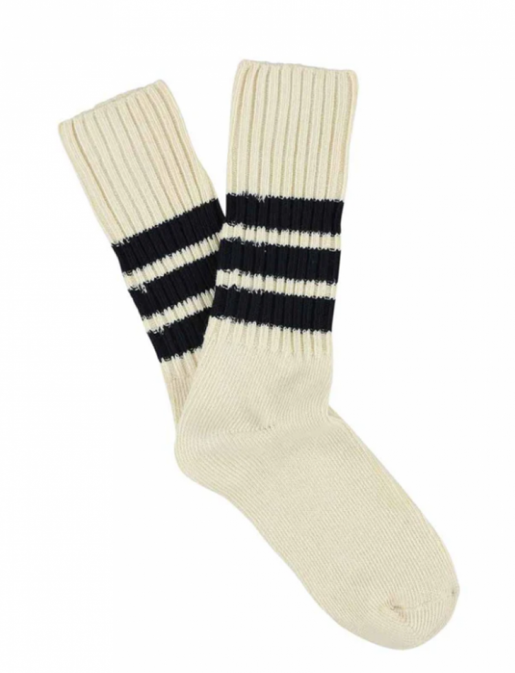 Crew Stripes Socks Ecru/Blue