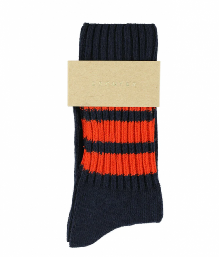 Crew Stripes Socks Blue/Orange