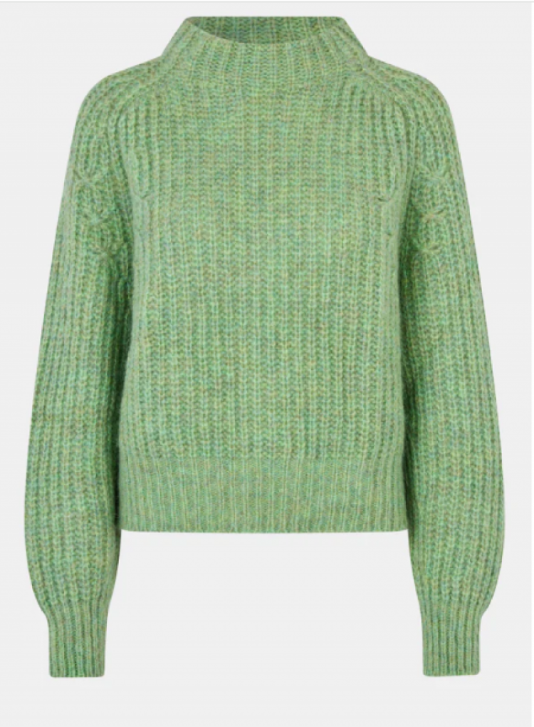 Kalliha knit O neck Pistachio green