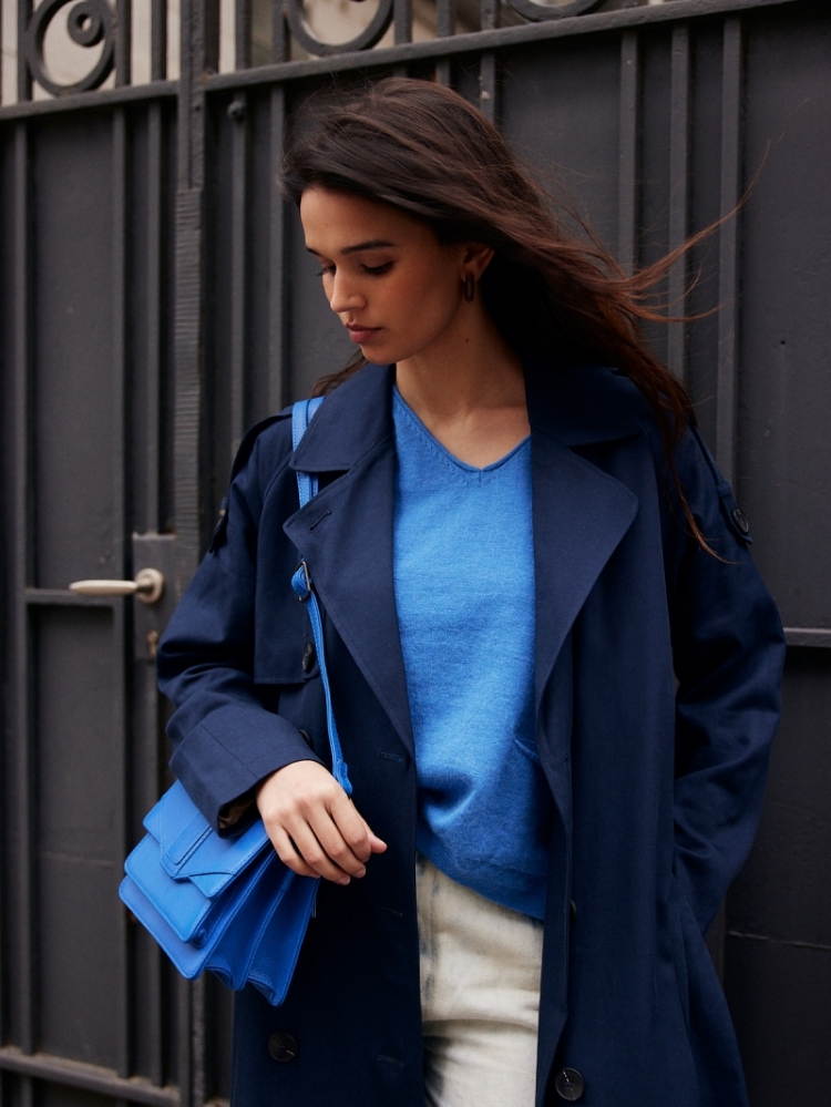 SlfNew Bren LS trench coat Dark Sapphire