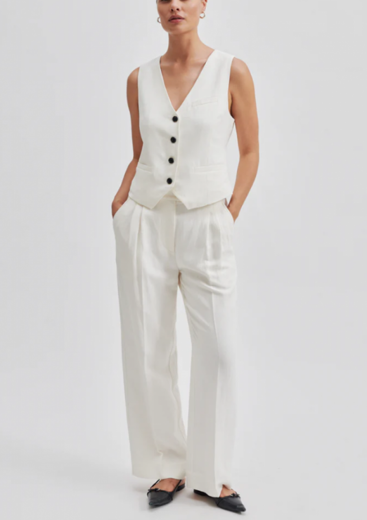 Lino New Trousers Antique White