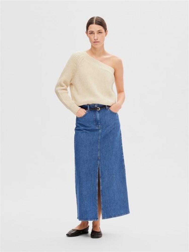 SlfSedora LS knit one shoulder Birch 