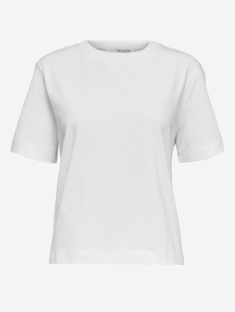 SlfEssential SS Boxy tee bright white