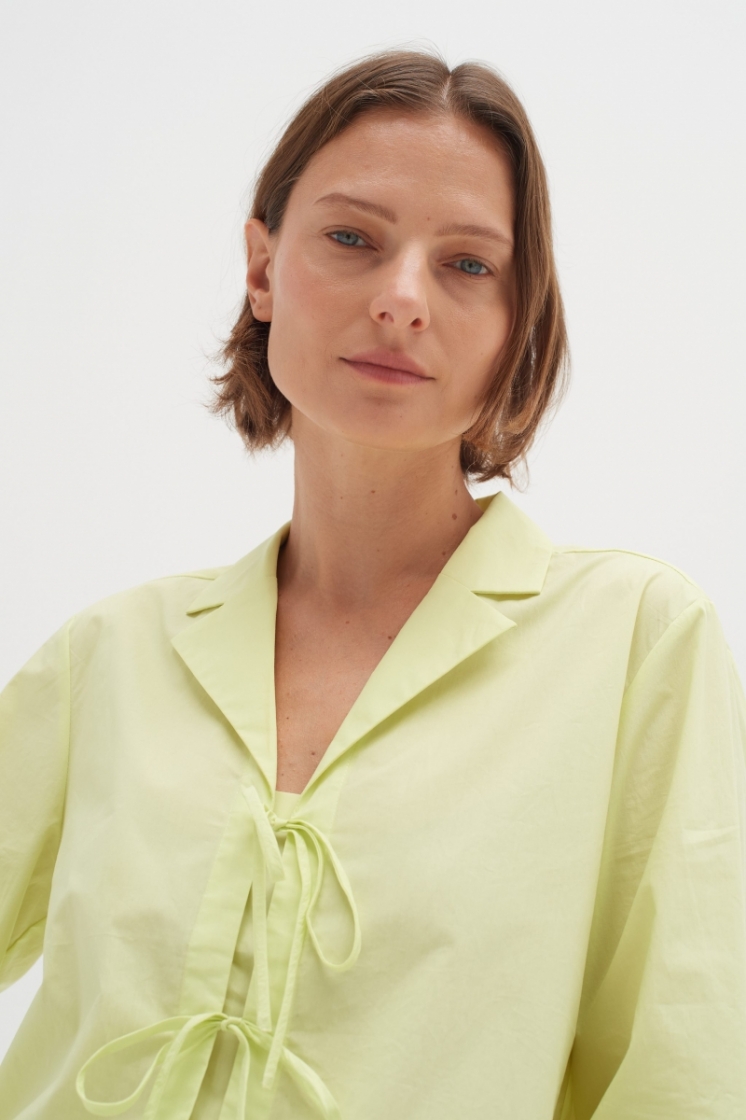 Helve Cropped Shirt Lime Sorbet