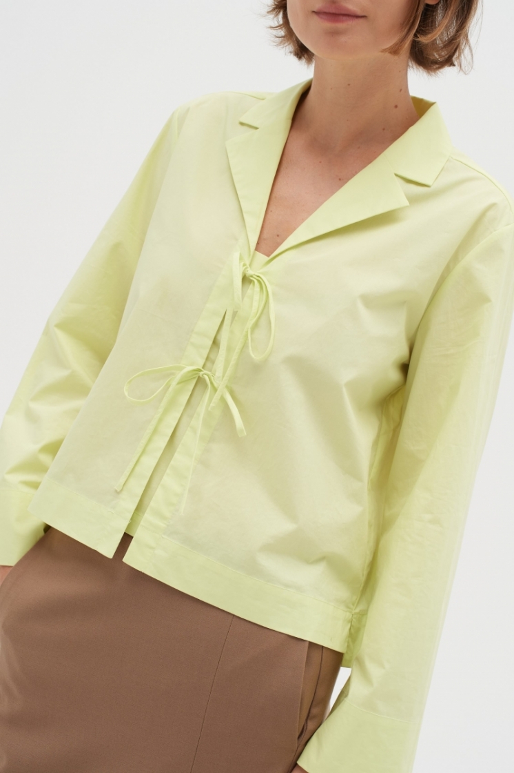 Helve Cropped Shirt Lime Sorbet