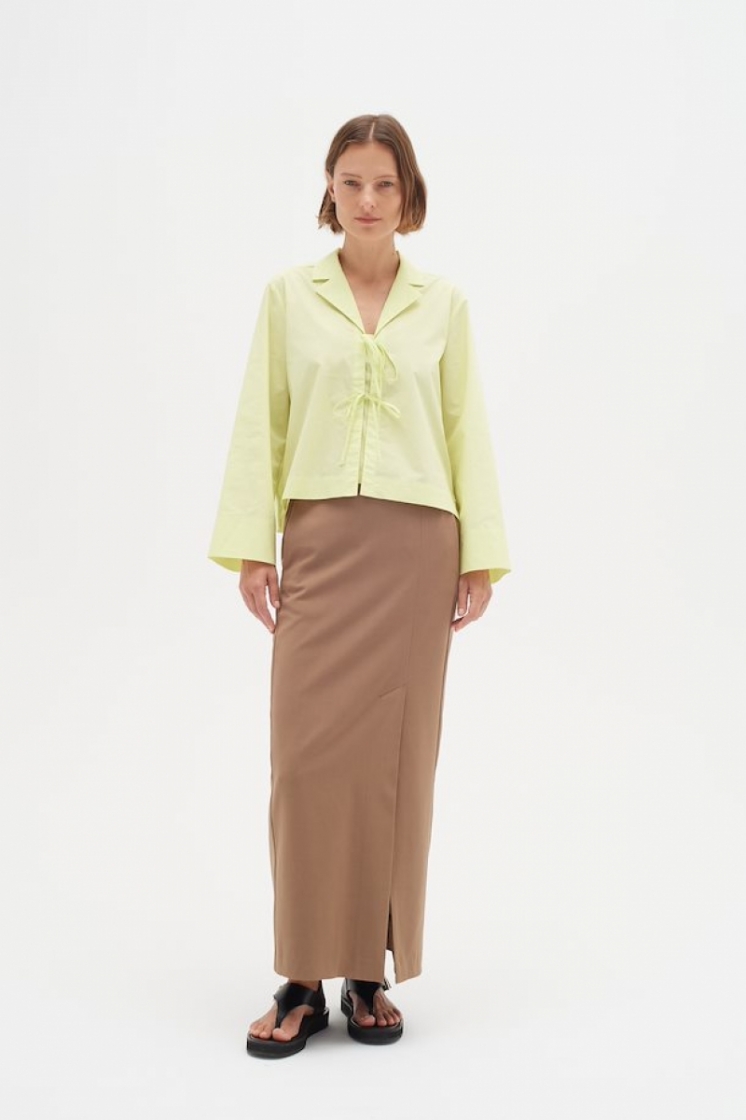 Helve Cropped Shirt Lime Sorbet