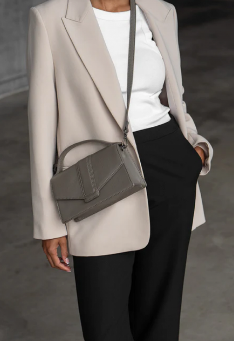 Zoe Crossbody Grey Taupe
