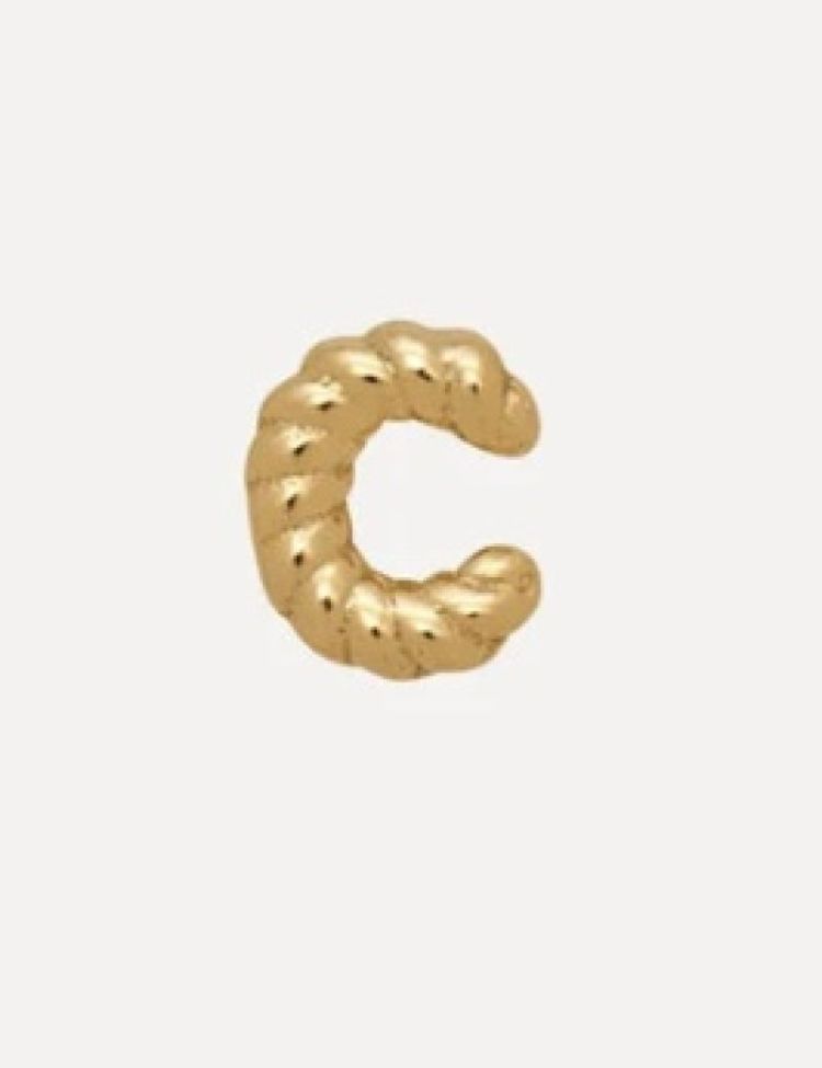 Oorbel Jolie initial C Gold