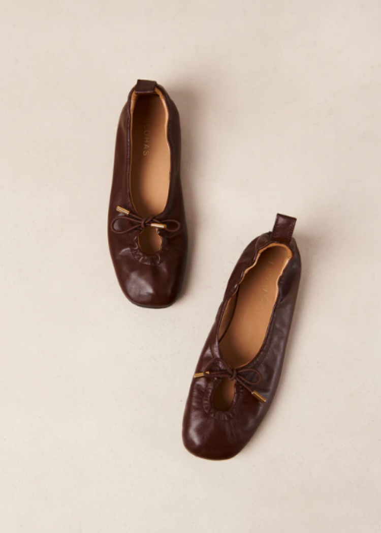 Rosalind leather ballet flats Brown 