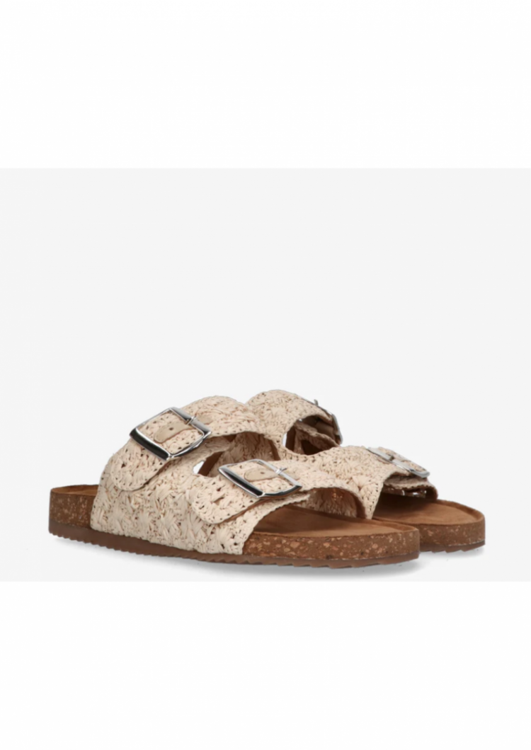 Fenny 2-c woven slipper  Bone White