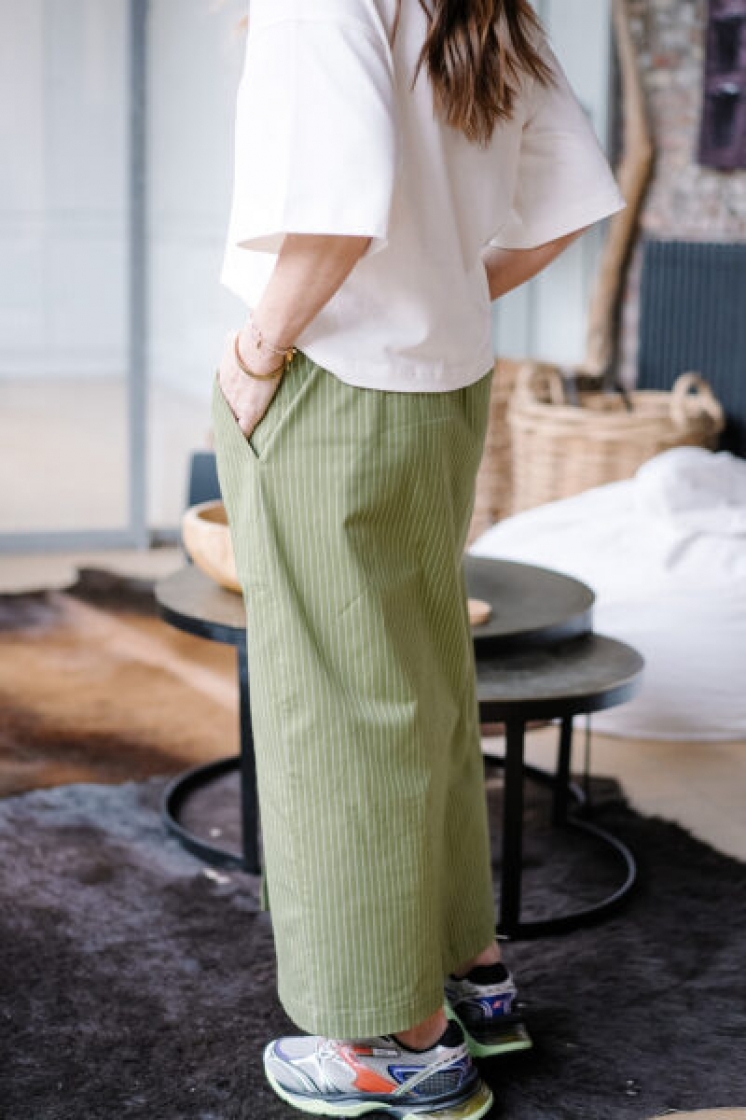 Rosalie Skirt Green Strip