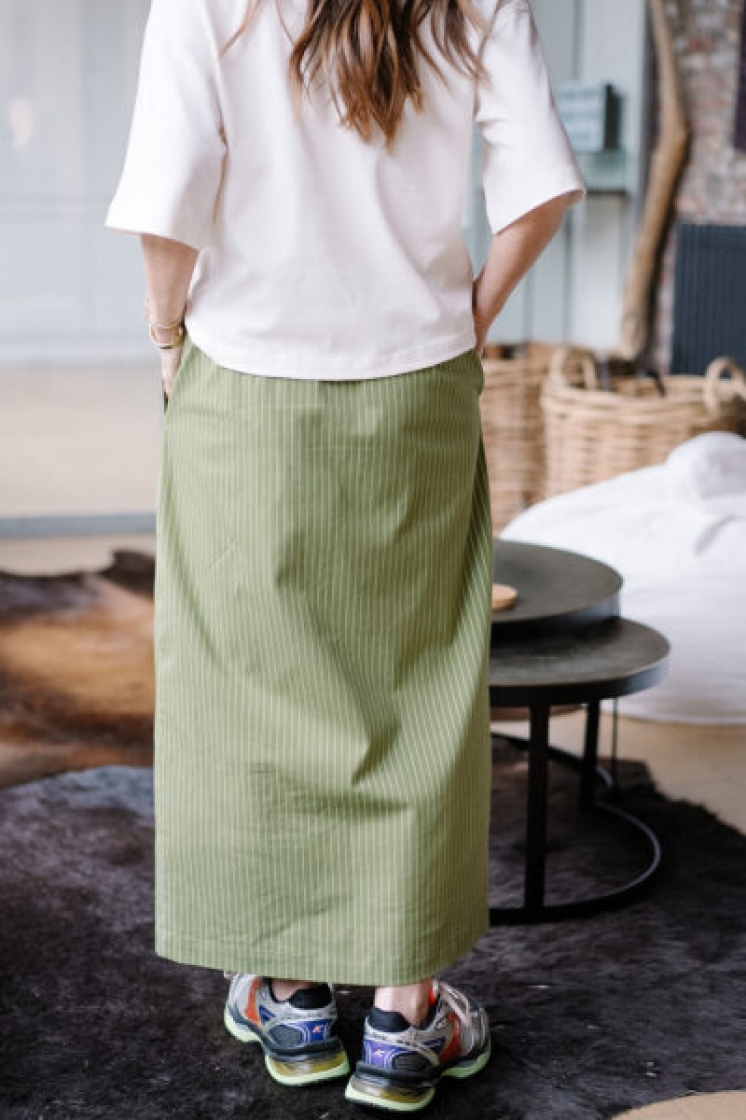 Rosalie Skirt Green Strip