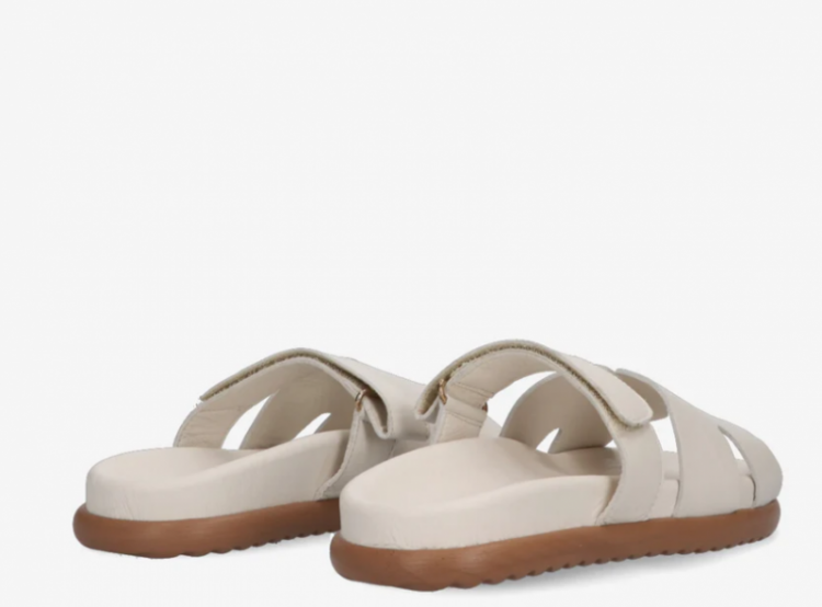 Lilia 1-e leather slipper Bone White