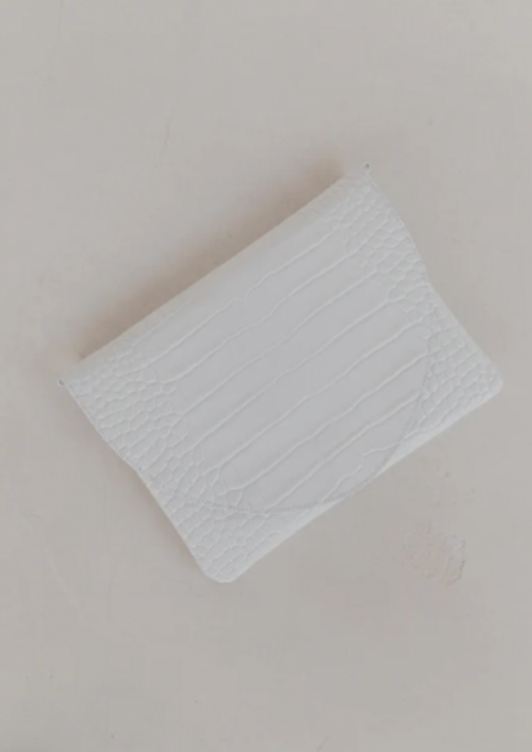 Medium Envelope  White Croco