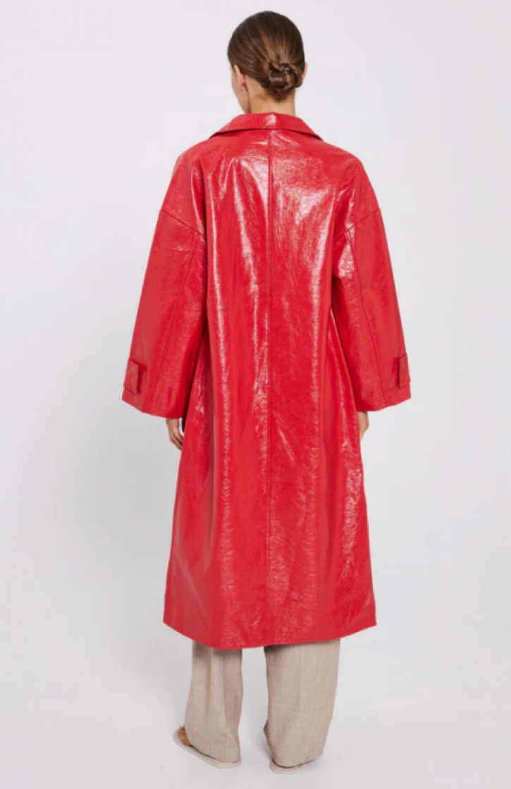 Silvia clean trench coat Bright Red