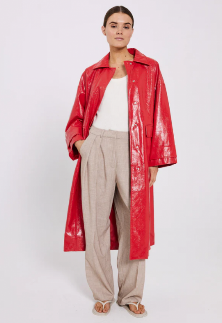 Silvia clean trench coat Bright Red