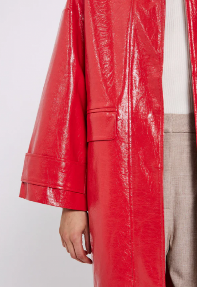 Silvia clean trench coat Bright Red