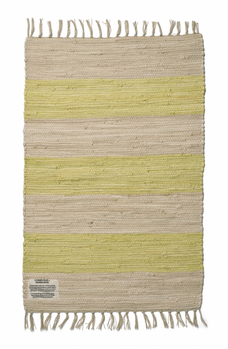 Chindi Rug 60x90 Neon yellow & c