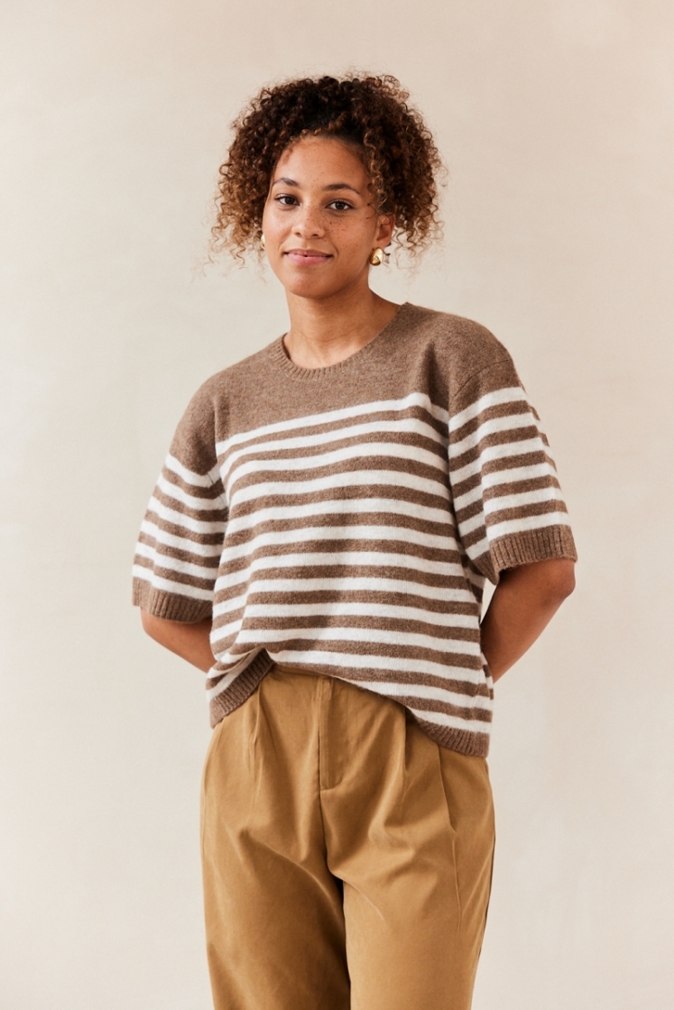 Knit SS Brown Fudge